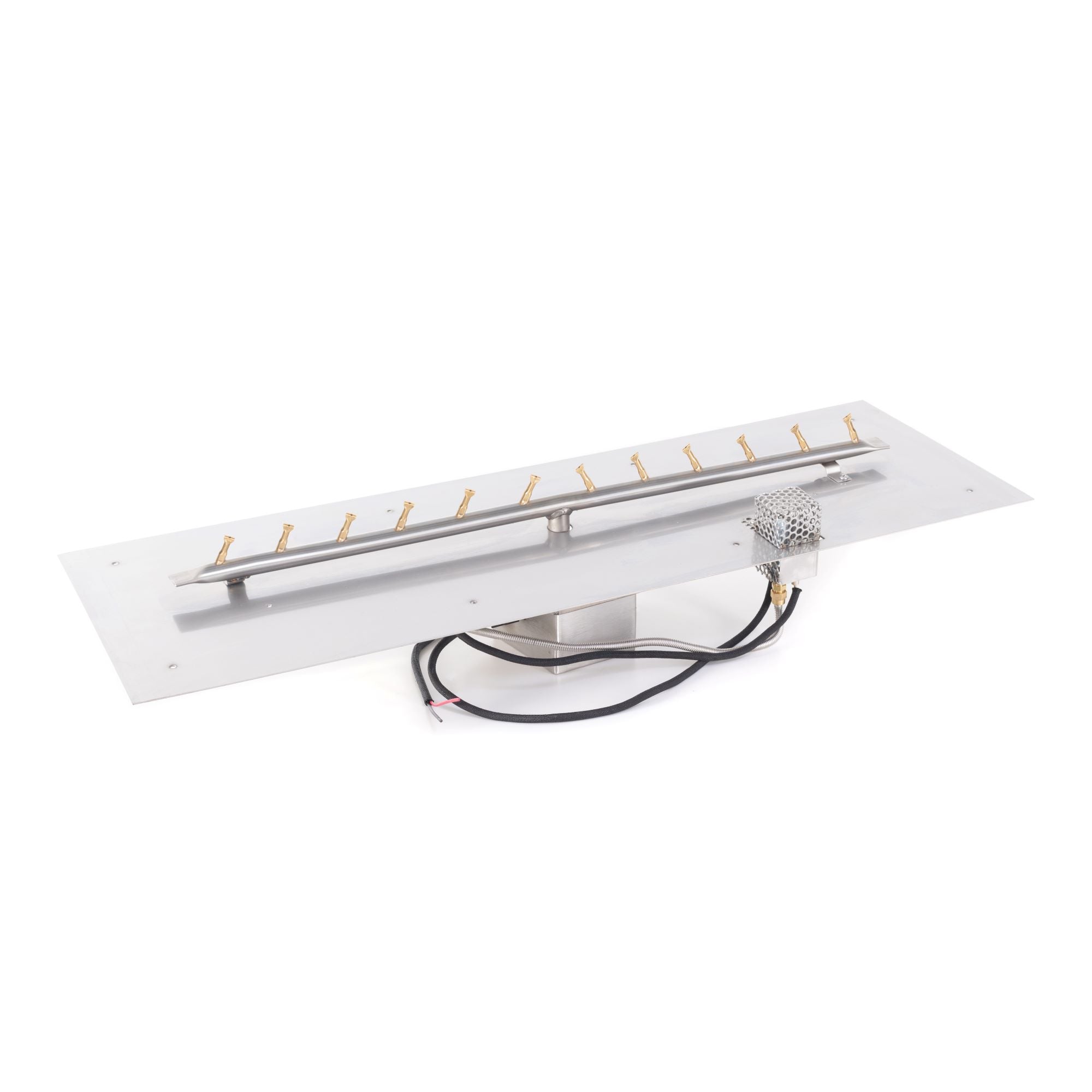 The Outdoor Plus Rectangular Flat Pan with Stainless Steel Linear Triple 'S' Bullet Burner