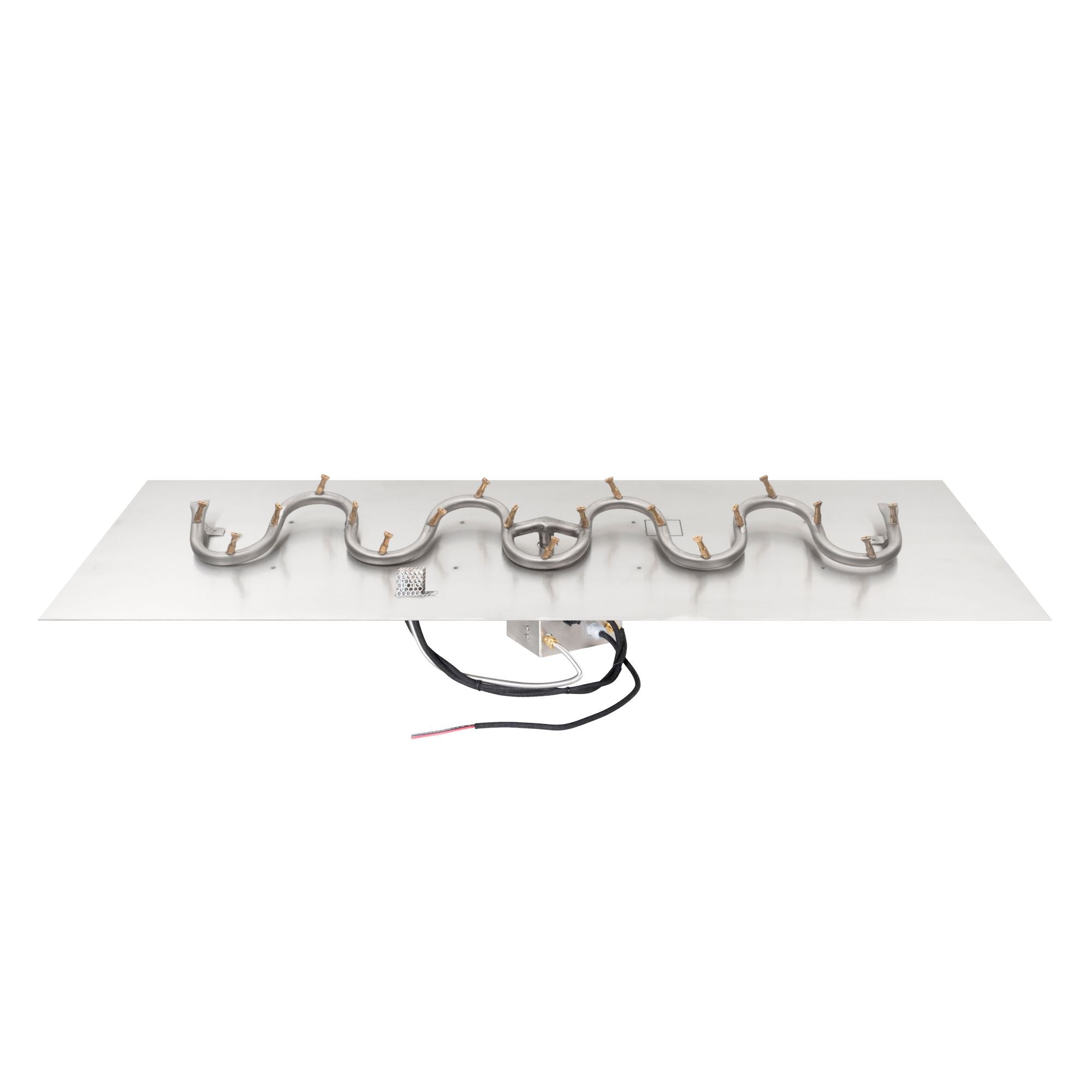 The Outdoor Rectangular Flat Pan with Stainless Steel Switchback Bullet Burner