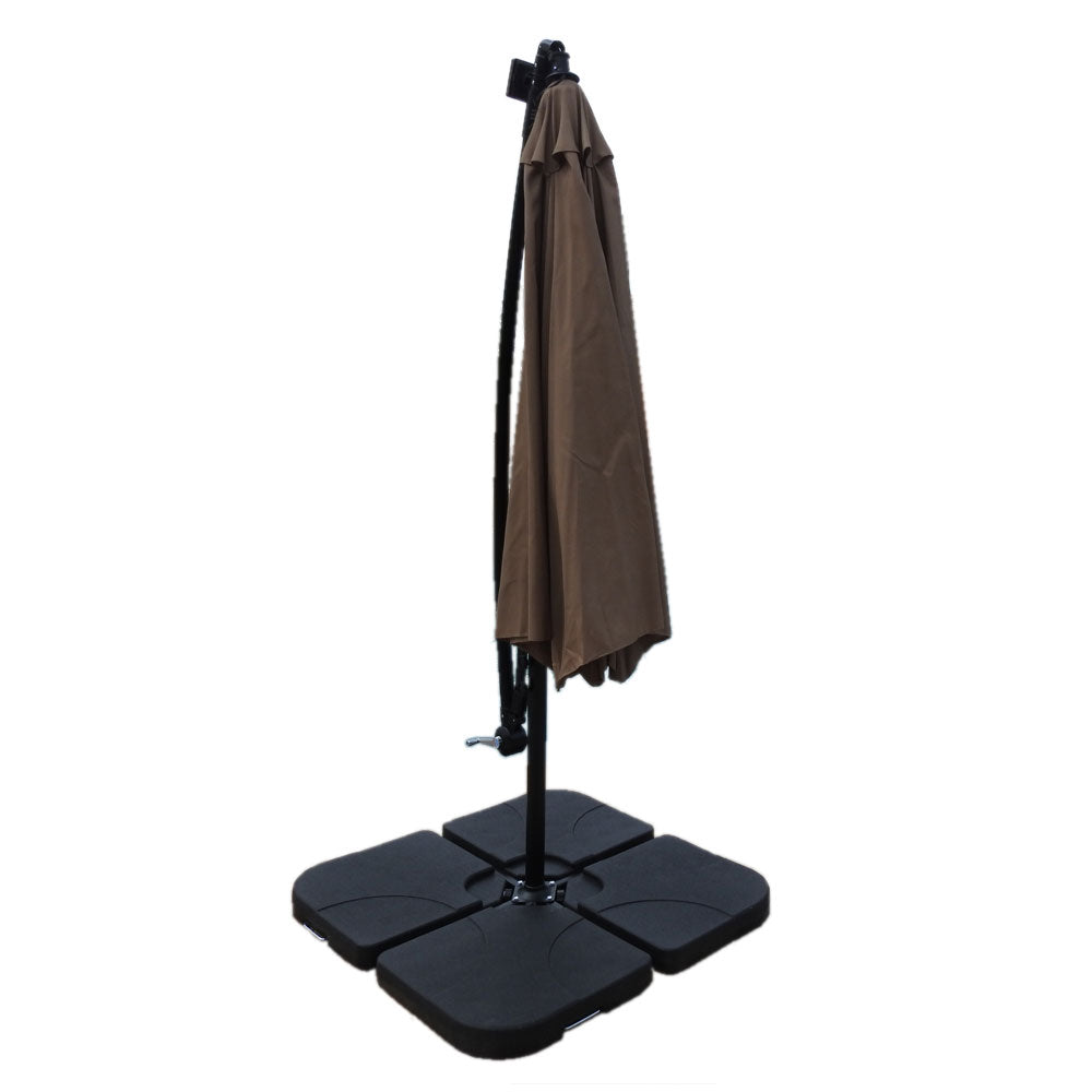 Hiland Cantilever Umbrella with Base - Tan