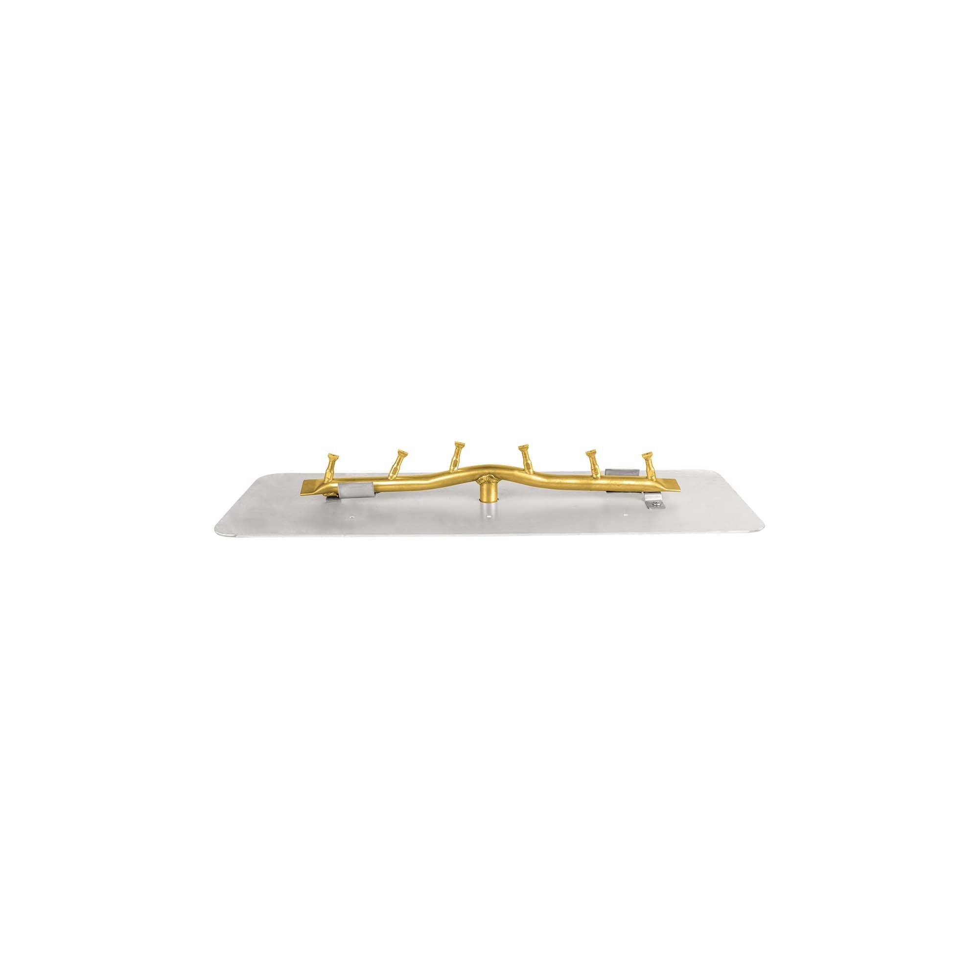 The Outdoor Plus Rectangular Flat Pan with Brass Linear Triple 'S' Bullet Burner