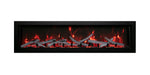 Amantii 40" Panorama Deep Indoor or Outdoor Electric Fireplace -BI-40-DEEP-OD- Front View With Birch Orange Flame