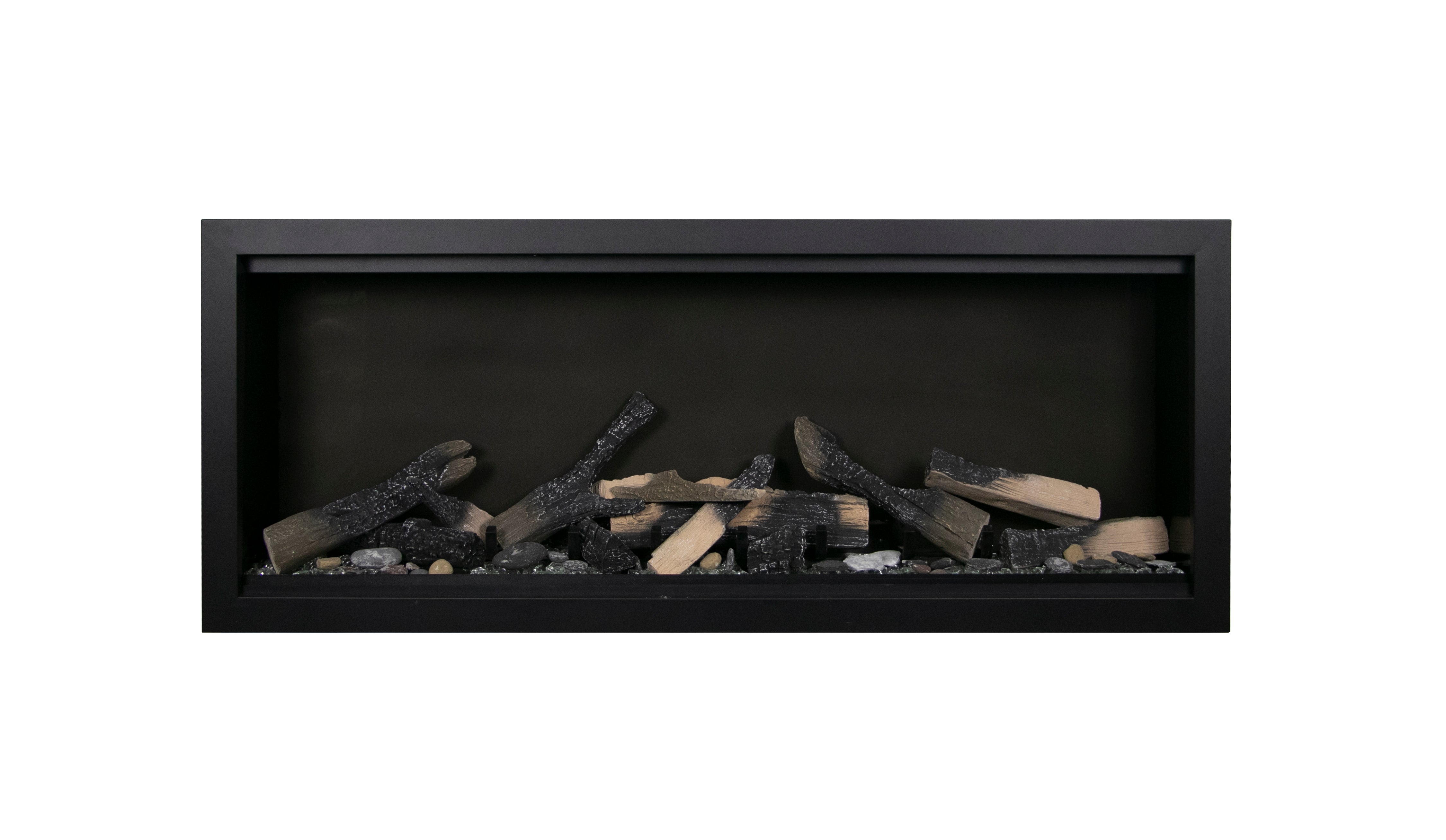 Amantii 50" Symmetry 3.0 Extra Tall Built-in Smart WiFi Electric Fireplace -SYM-50-XT- Front View Without Flame