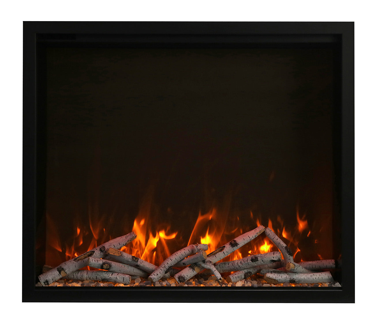 Amantii TRD 44" Traditional Series Built-In Electric Fireplace 3 reviews -TRD-44- Front View With Log