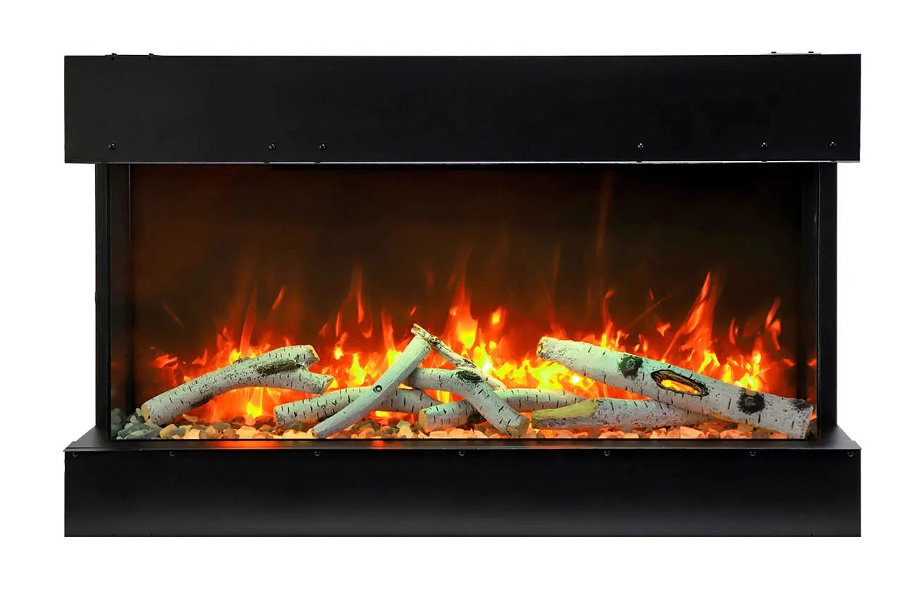 Amantii Tru-View 72" Three Sided Slim Glass Electric Fireplace -72-TRV-slim- Main View