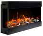 Remii by Amantii 40" BAY-SLIM Series 3 Sided Glass Electric Fireplace- 40-BAY-SLIM- Right View