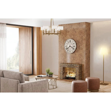 Dimplex Revillusion® 25" Plug-In Birch Log Set - Includes Ash Mat -X-RLG25BR- Lifestyle Brick Wall Fireplace