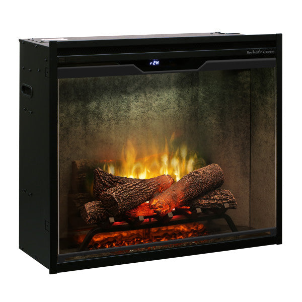 Dimplex Revillusion 30" Built-In Firebox Weathered Concrete with Front Glass and Plug-Kit