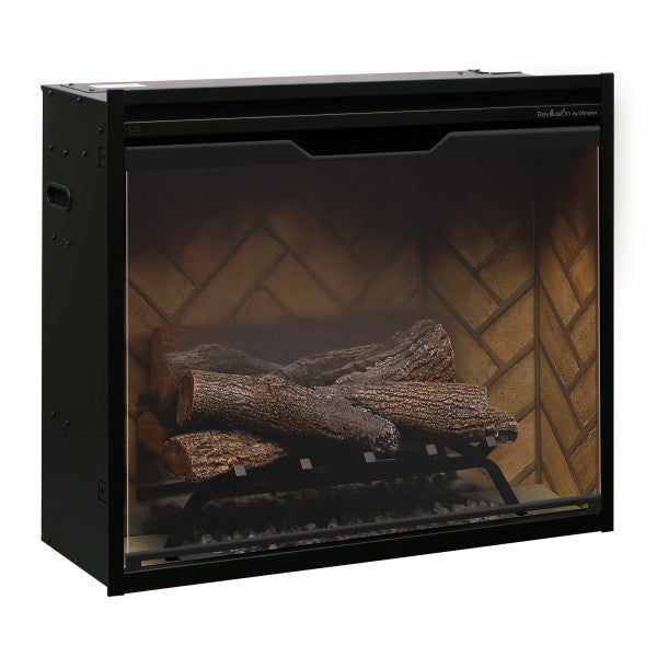 Dimplex Revillusion 30" Built- In Fire Box Herringbone with Front Glass and Plug Kit