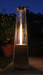 Hiland 94" Tall Commercial Triangle Glass Tube Heater -Stainless Steel- Lifestyle Outdoor