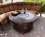 Hiland Firepit Circular Cast Aluminum with Lid- F-1201-FPT- Lifestyle Patio