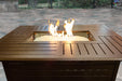 Hiland Rectangle Aluminum Slatted Fire Pit With Stainless Steel -Propane Burner-FS-1010-T-12- Close up