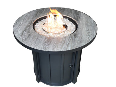 Hiland Wood Look Tile Top Fire Pit-AFP-FWT- Main View