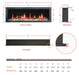 Litedeer Gloria II 78 Seamless Push-in ElectricFireplace_Silver_-ZEF78VS-Dimensions