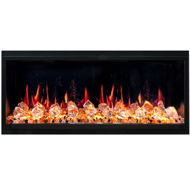 LitedeerLatitude45UltraSlimBuilt-inElectricFireplaceAcrylicCrushedIceRocks-ZEF45XC-FlameView