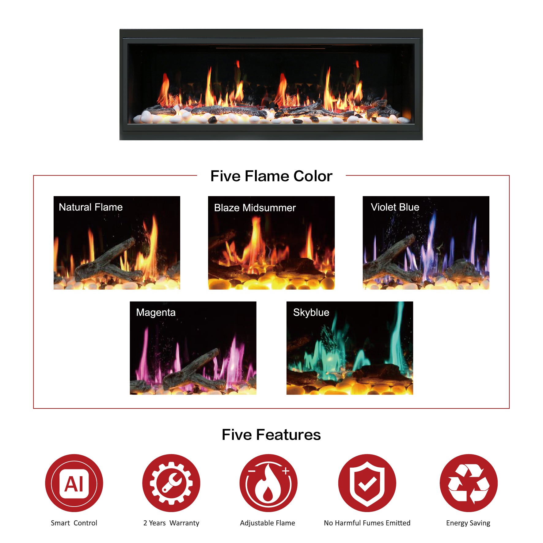 LitedeerLatitude45UltraSlimBuilt-inElectricFireplace_Original_ZEF45X-Flame Colors