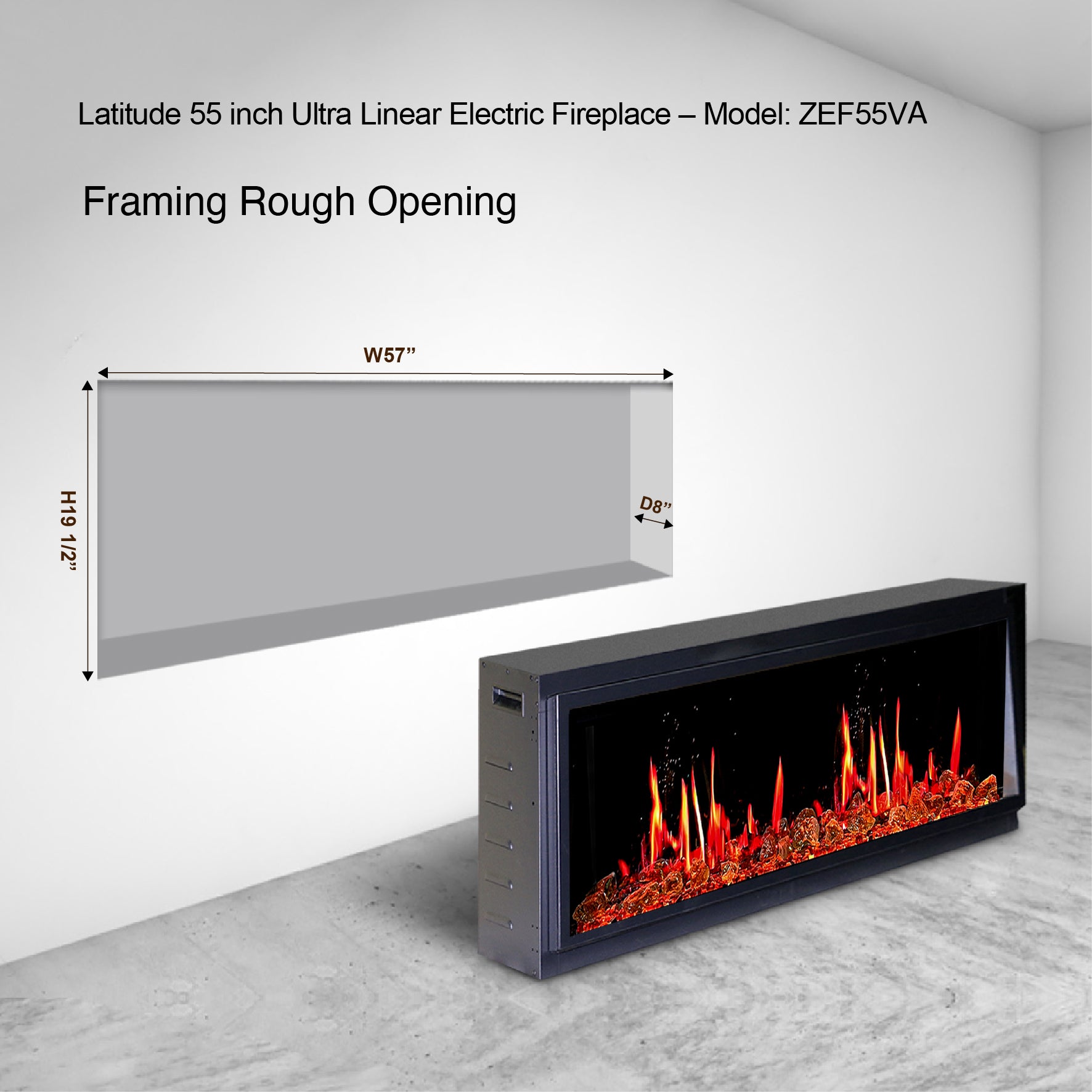 LitedeerLatitude55Built-inLinearElectricFireplace_ReflectiveFireGlass_LusterCopper_-ZEF55VA-Framing