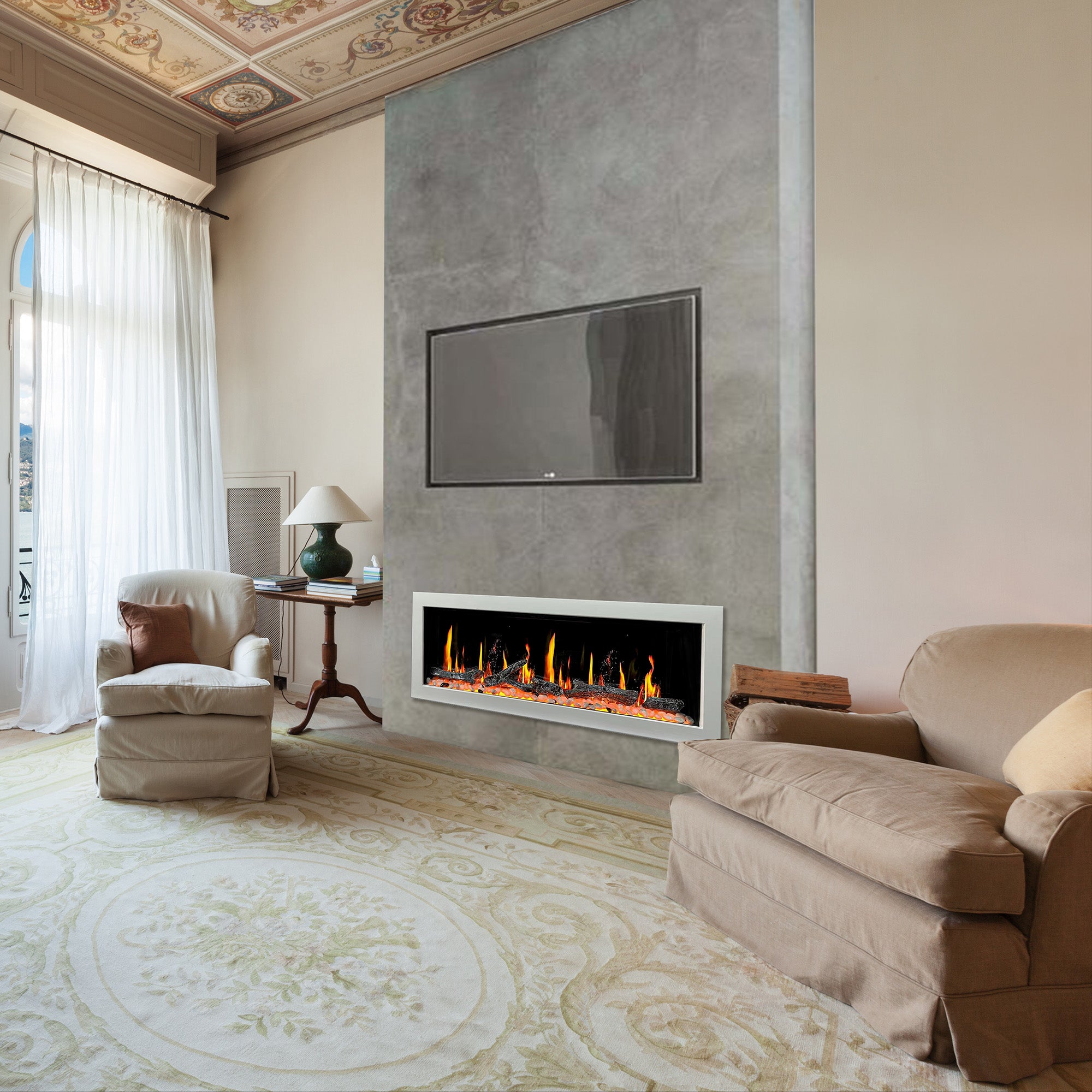 LitedeerLatitude55UltraSlimBuilt-inElectricFireplace_Original_-ZEF55V-Lifestyle Living Room