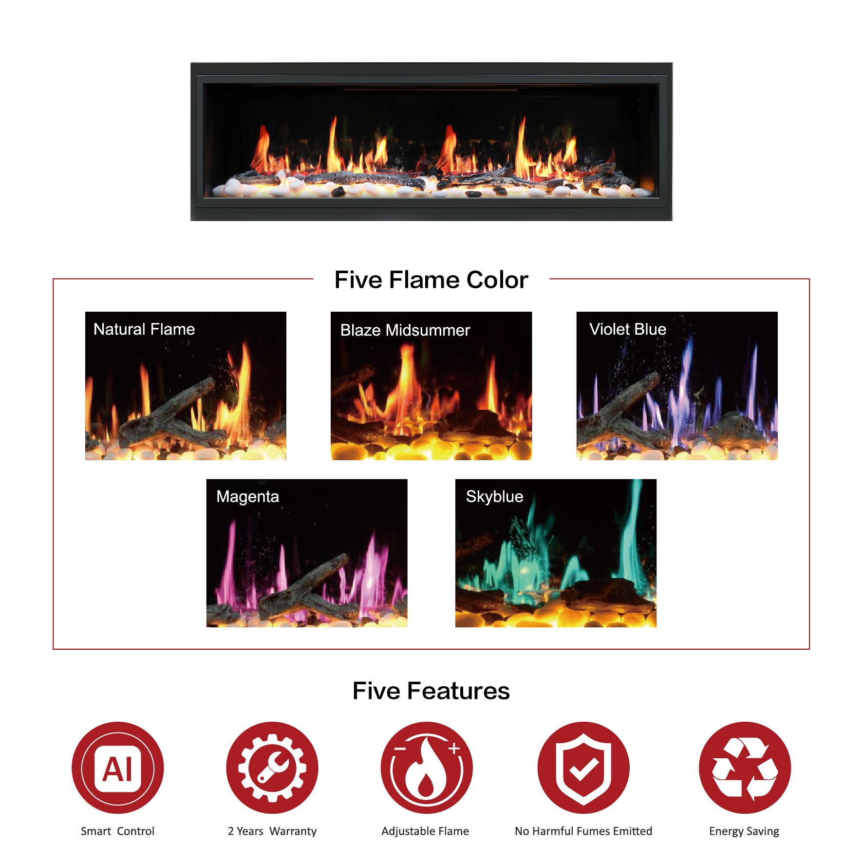 LitedeerLatitude65UltraSlimBuilt-inElectricFireplace_Original_-ZEF65X-Flame Colors