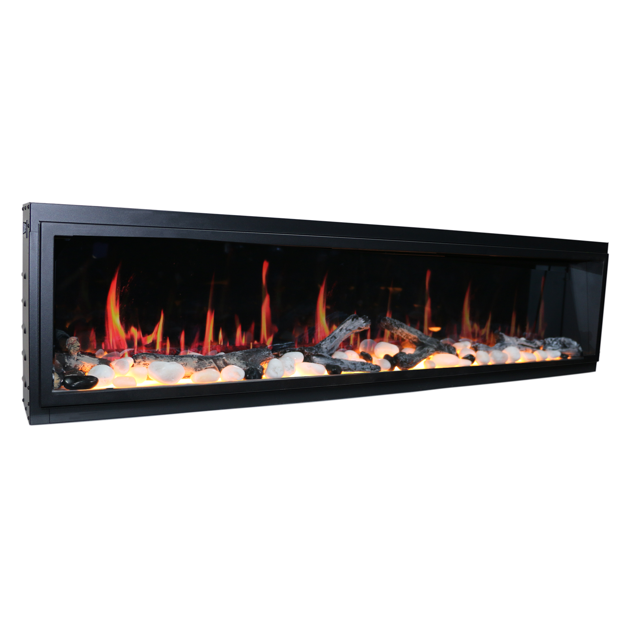 LitedeerLatitude65UltraSlimBuilt-inElectricFireplace_Original_ZEF65X-7-Left view Natural Flame