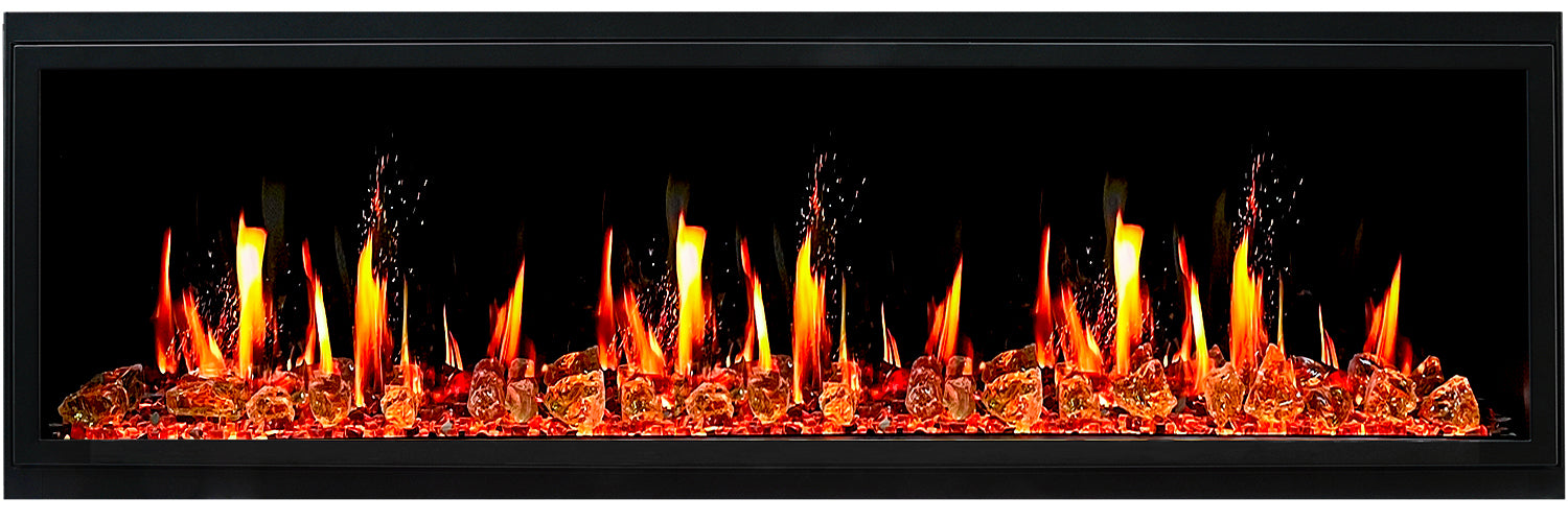 LitedeerLatitude65UltraSlimBuilt-inElectricFireplace_ReflectiveFireGlass_LusterCopper_-ZEF65XA-Main View