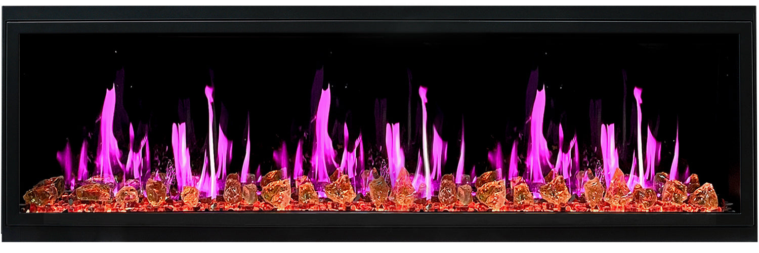 LitedeerLatitude65UltraSlimBuilt-inElectricFireplace_ReflectiveFireGlass_LusterCopper_-ZEF65XA-Violet Flames