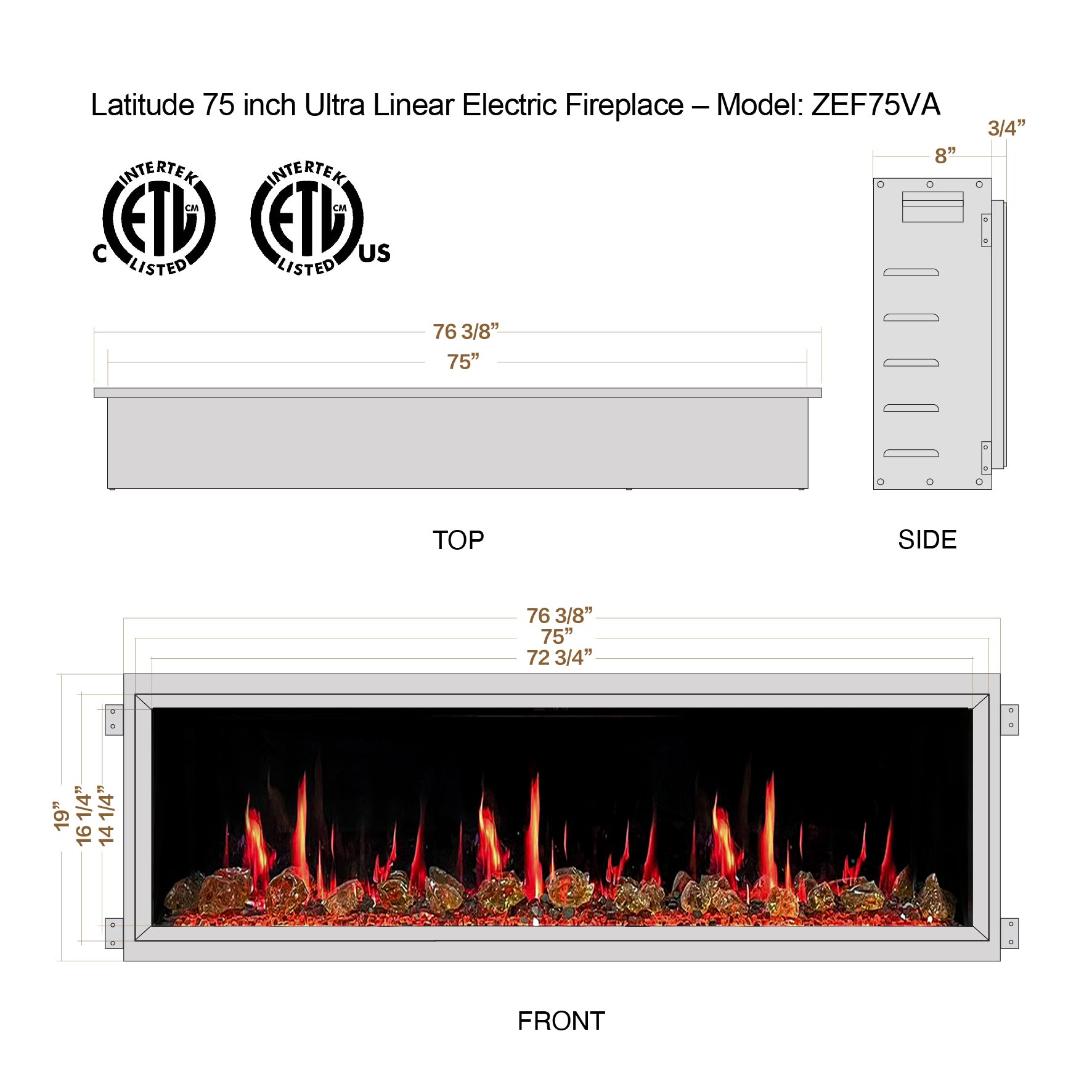 LitedeerLatitude75Built-inLinearElectricFireplace_ReflectiveFireGlass_LusterCopper_-ZEF75VA-Dimensions