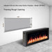 Litedeer Latitude II 58 Seamless Push-in Electric Fireplace_ Acrylic Crushed Ice Rocks-ZEF58VC-Framing