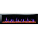 Litedeer Latitude II 78 Seamless Push-in Electric Fireplace_Reflective Fire Glass_LusterCopper_-ZEF78VA-Violet Blue Flame