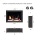 Litedeer LiteStar 33 inch Smart Electric Fireplace Inserts-ZEF38VC33-Dimensions