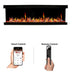 Litedeer Warmcastle 50 inch 3 Side Smart Control Electric Fireplace with Crystal Media-ZEF50T-Control