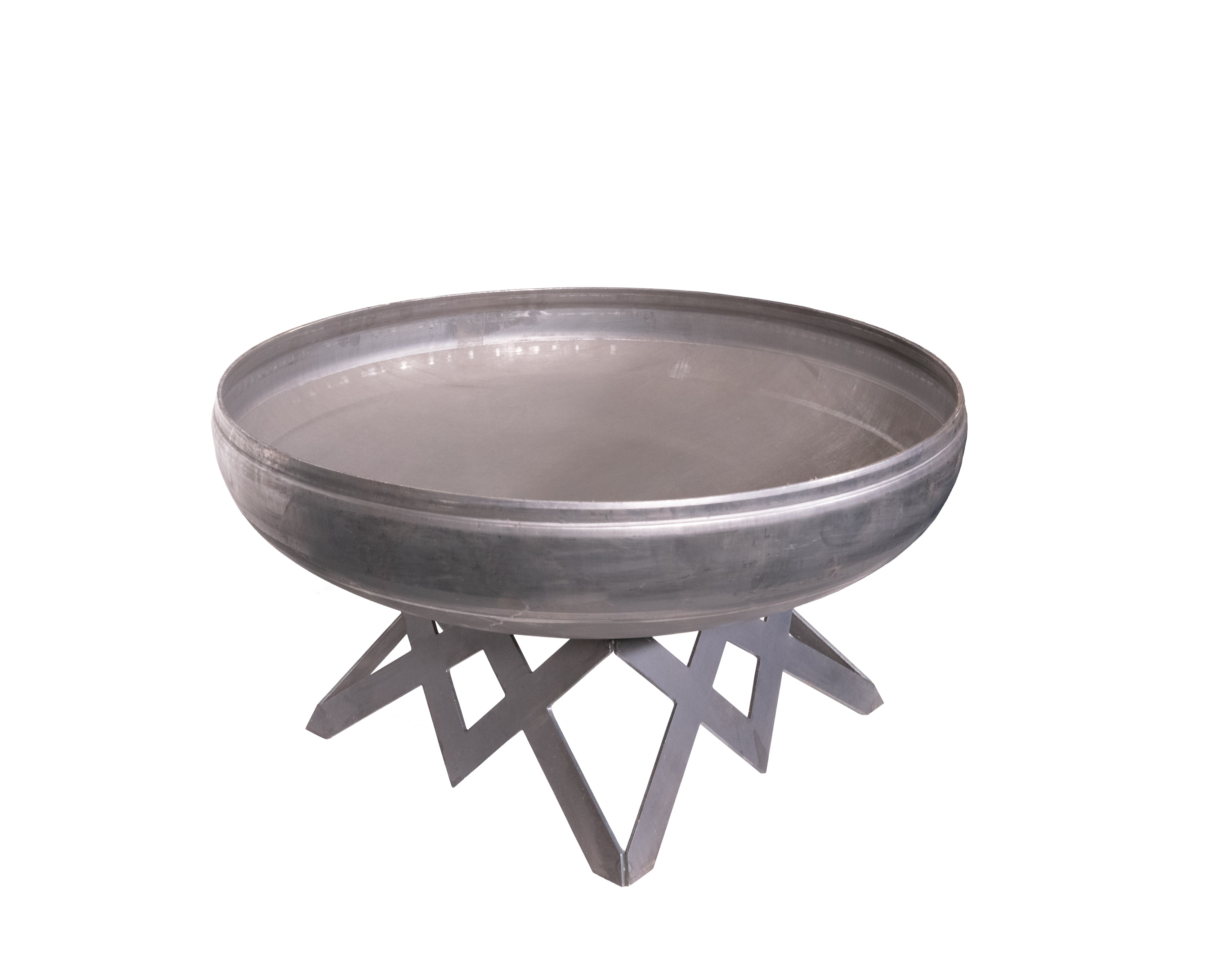 Ohio Flame Liberty Fire Pit with Angular Base- Side View