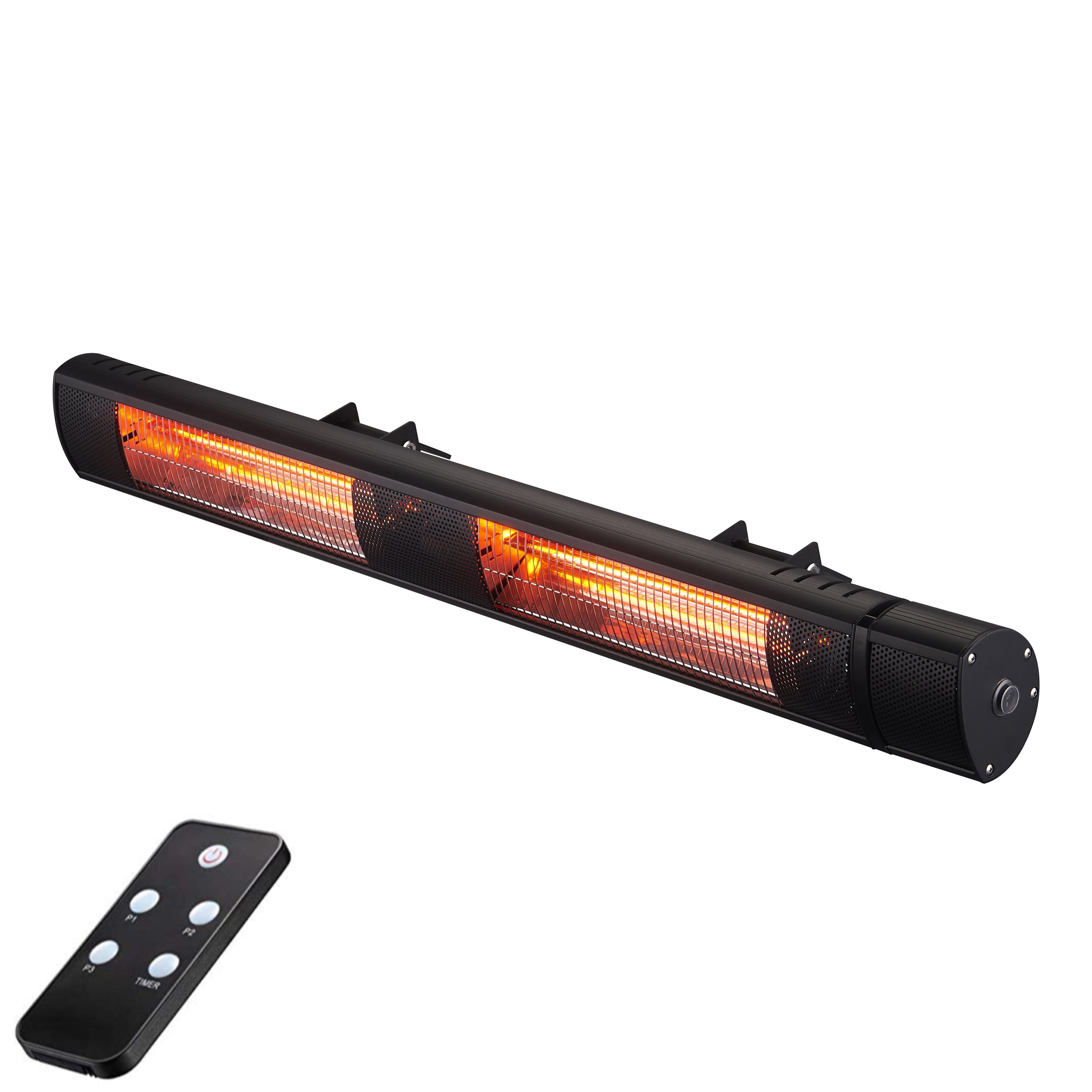 RADtec 38" Golden Tube Electric Infrared Patio Heater 3000W - 220V - G30-IR-GEN-SRS - Side View With Remote