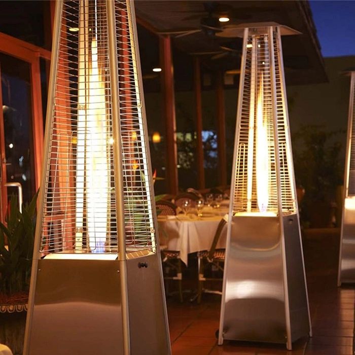 RADtec 89 Tower Flame Propane Patio Heater - Stainless Steel 41,000 BTU - TF2-MT-STN-STL - Outdoor