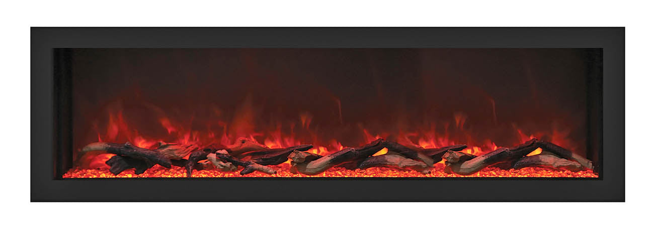 Remii by Amantii 55" Deep Series Built-in Electric Fireplace with Black Steel Surround- 102755-DE- Main