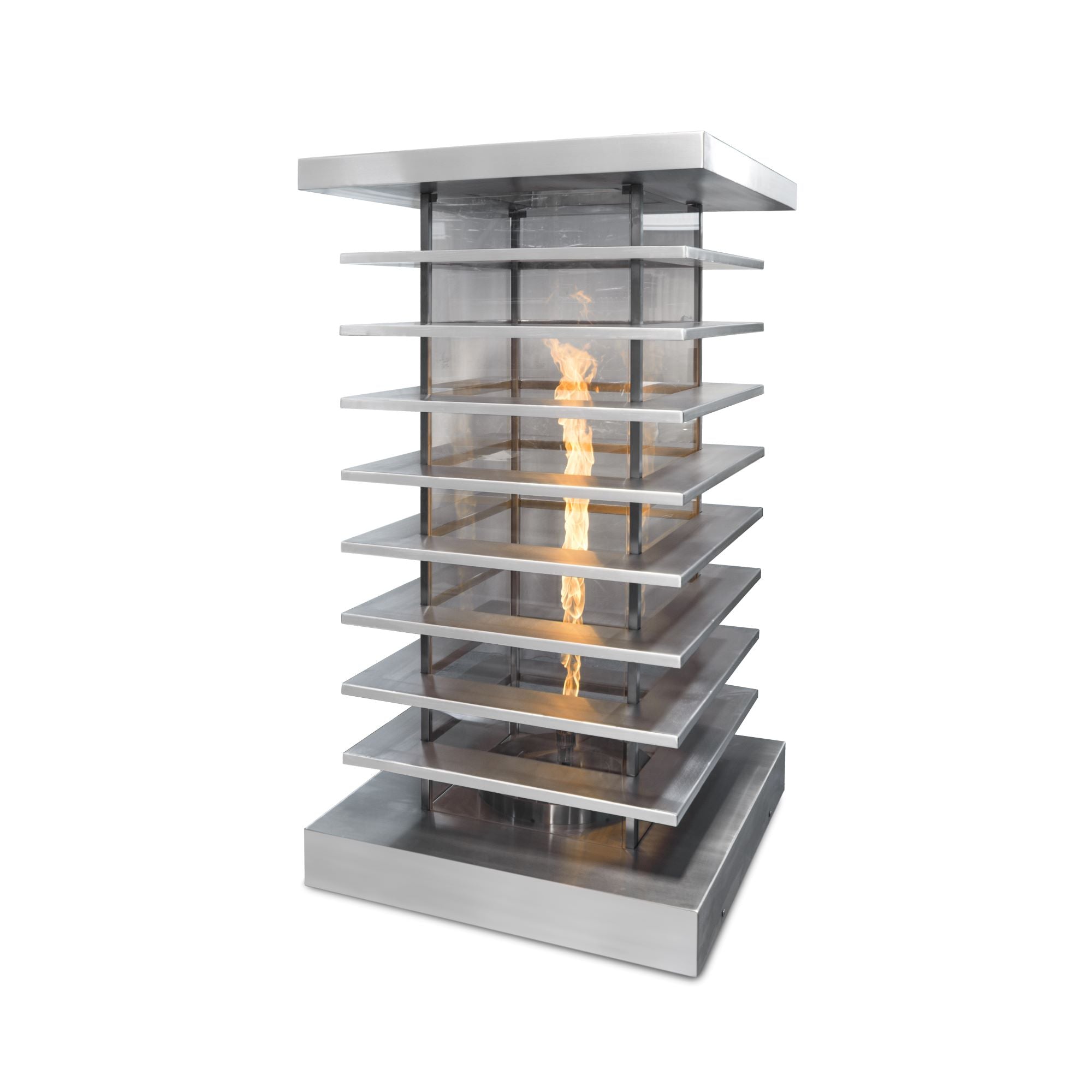 The Outdoor Plus 42" High Rise Fire Tower -Stainless Steel- Main View