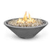 The Outdoor Plus 60" Narrow Ledge Round Cazo Fire Pit -GFRC Concrete - Gray