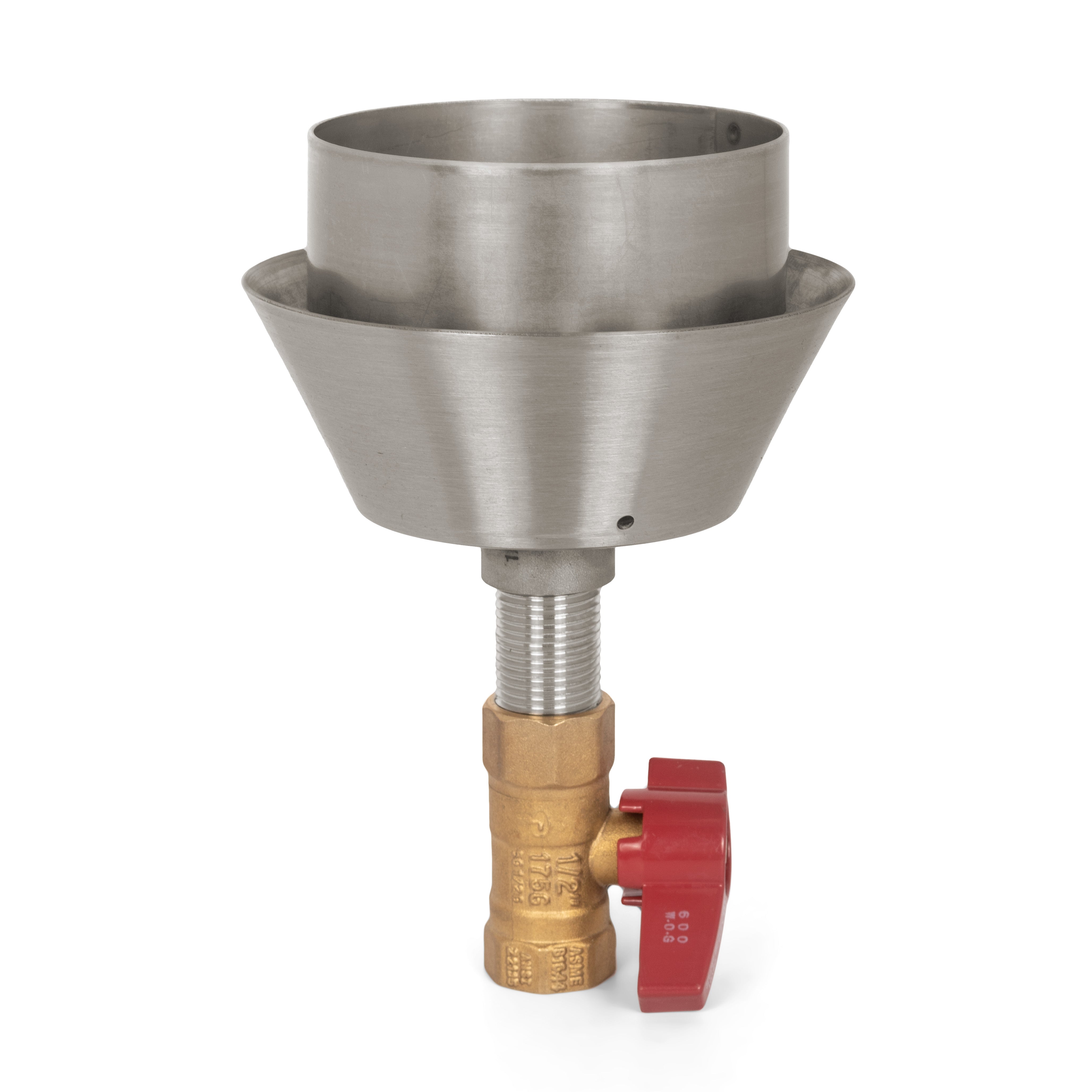 The Outdoor Plus Basket Torch with TOP Base -Stainless Steel-  Manual Ball Valve