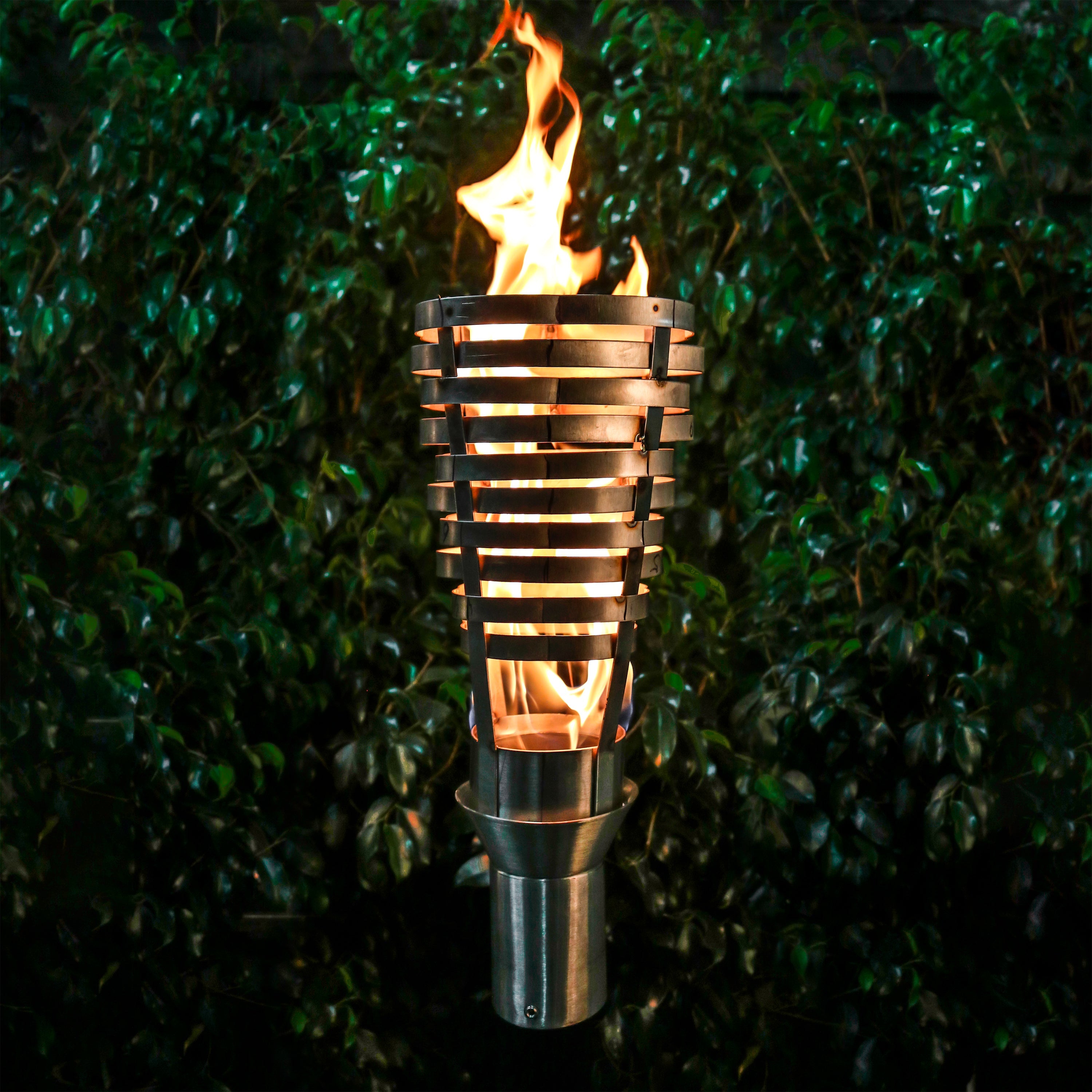 The Outdoor Plus Hercules Torch with TOP Base -Stainless Steel- Main View