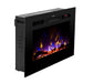 Touchstone - The Sideline 28" Recessed Electric Fireplace -80028- Right View Multicolor Flames